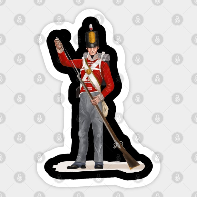 British Napoleonic Infantry (48th Regiment) Sticker by BearCaveDesigns